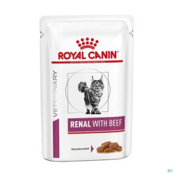 Royal Canin Vdiet Feline Renal Beef Pouch 12x85g